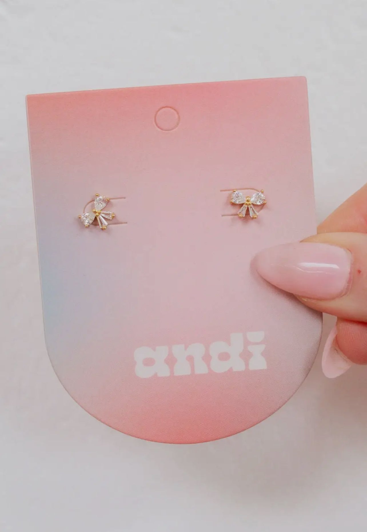 The Crystal Bow Stud Earrings