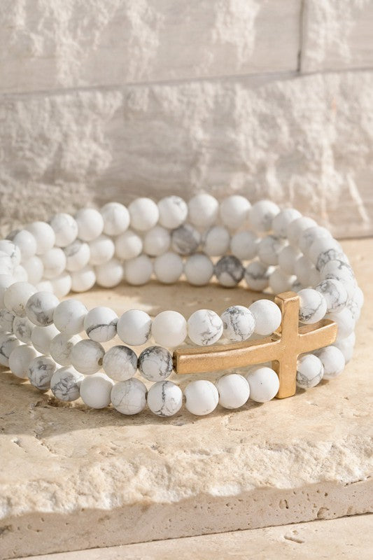 The Beaded Cross Bracelet