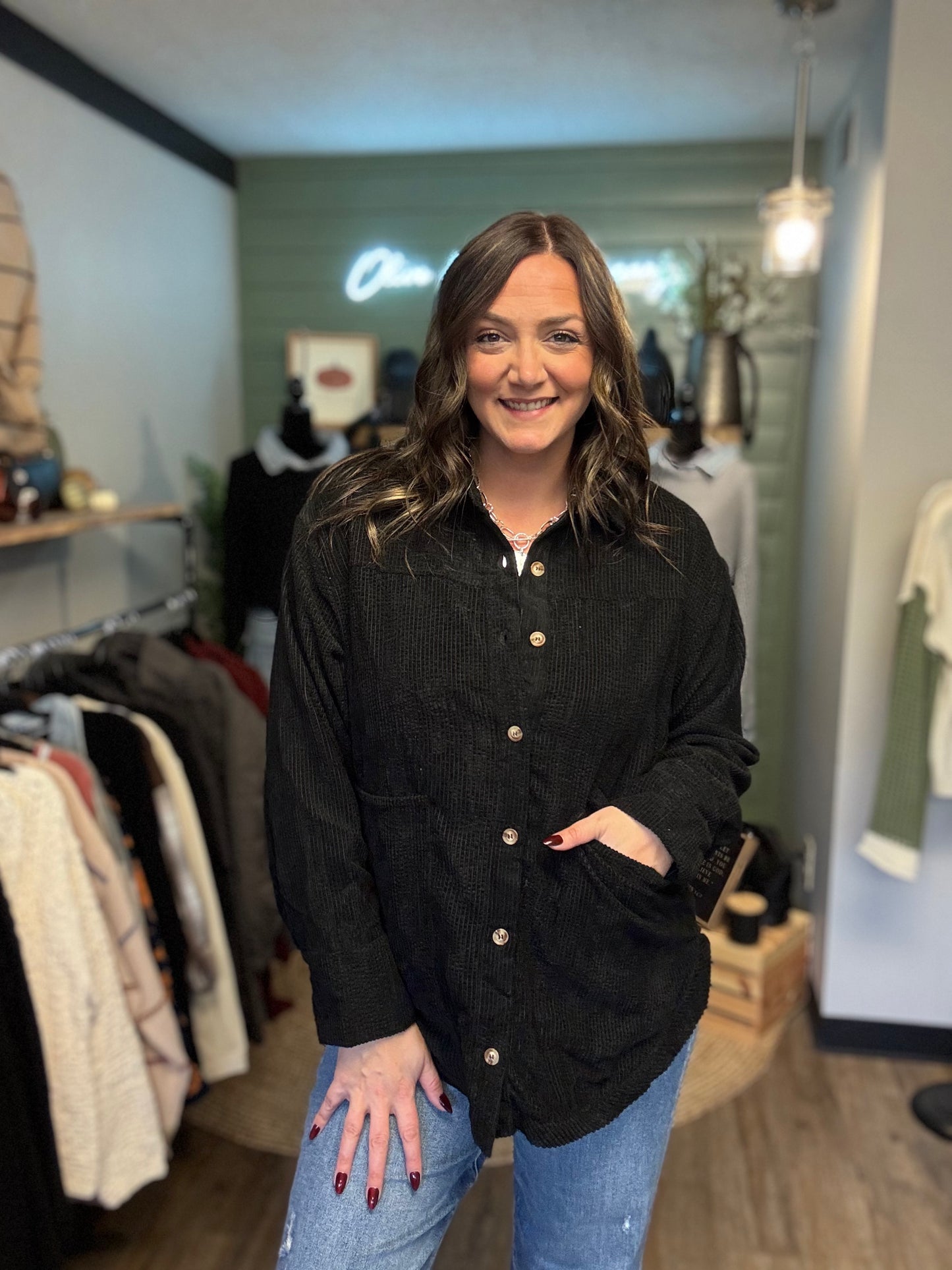 The Ellie Corduroy Shacket