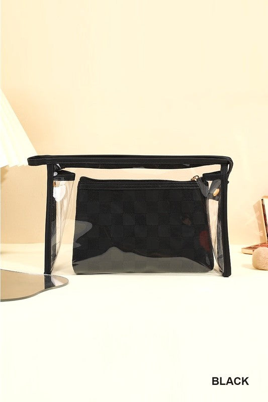 Checkered Make up Travel Set