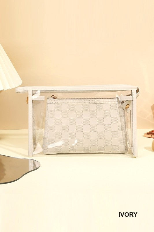 Checkered Make up Travel Set