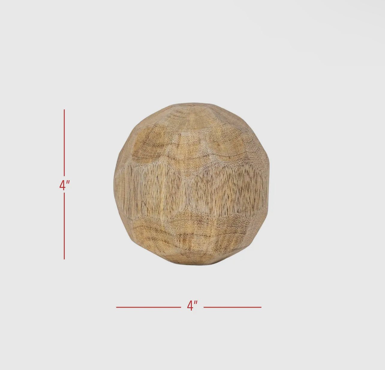 The Luna Mango Wood Carved Deco Ball