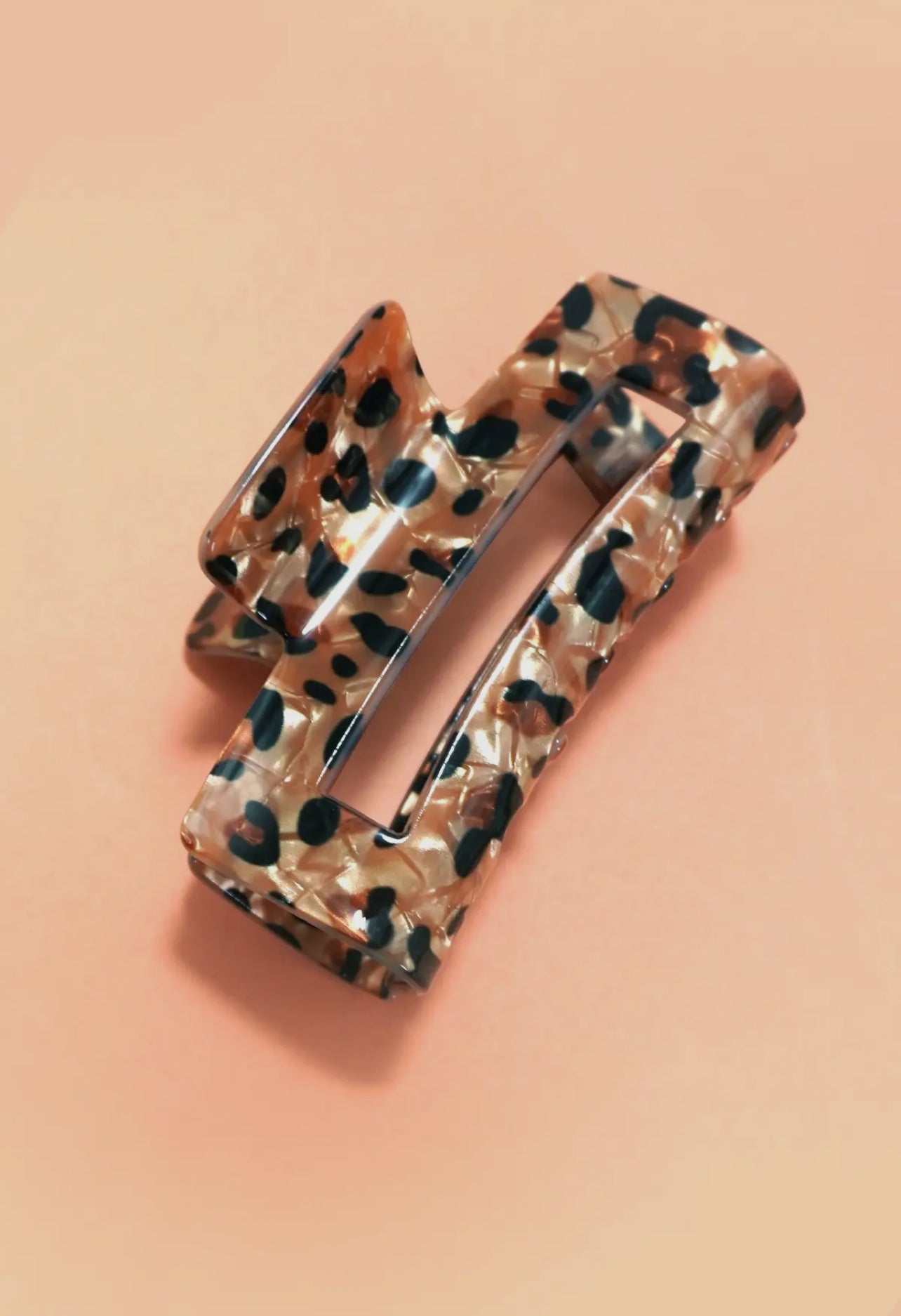 The Rectangle Animal Print Claw Clip