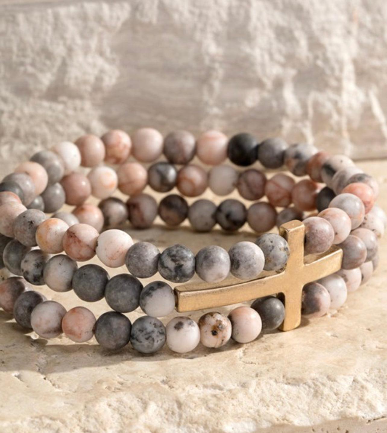 The Beaded Cross Bracelet