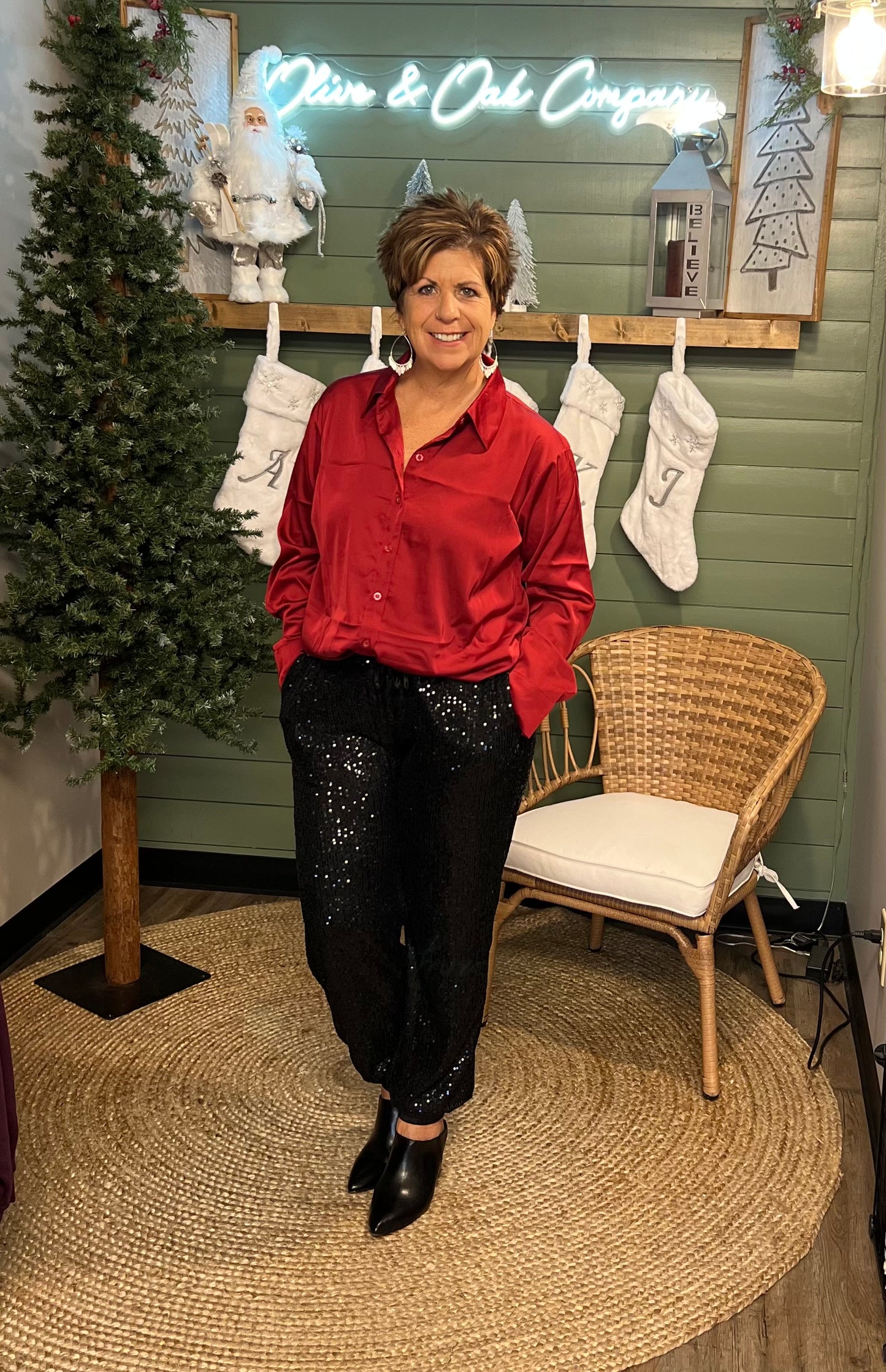 The Satin Charmeuse Button Up