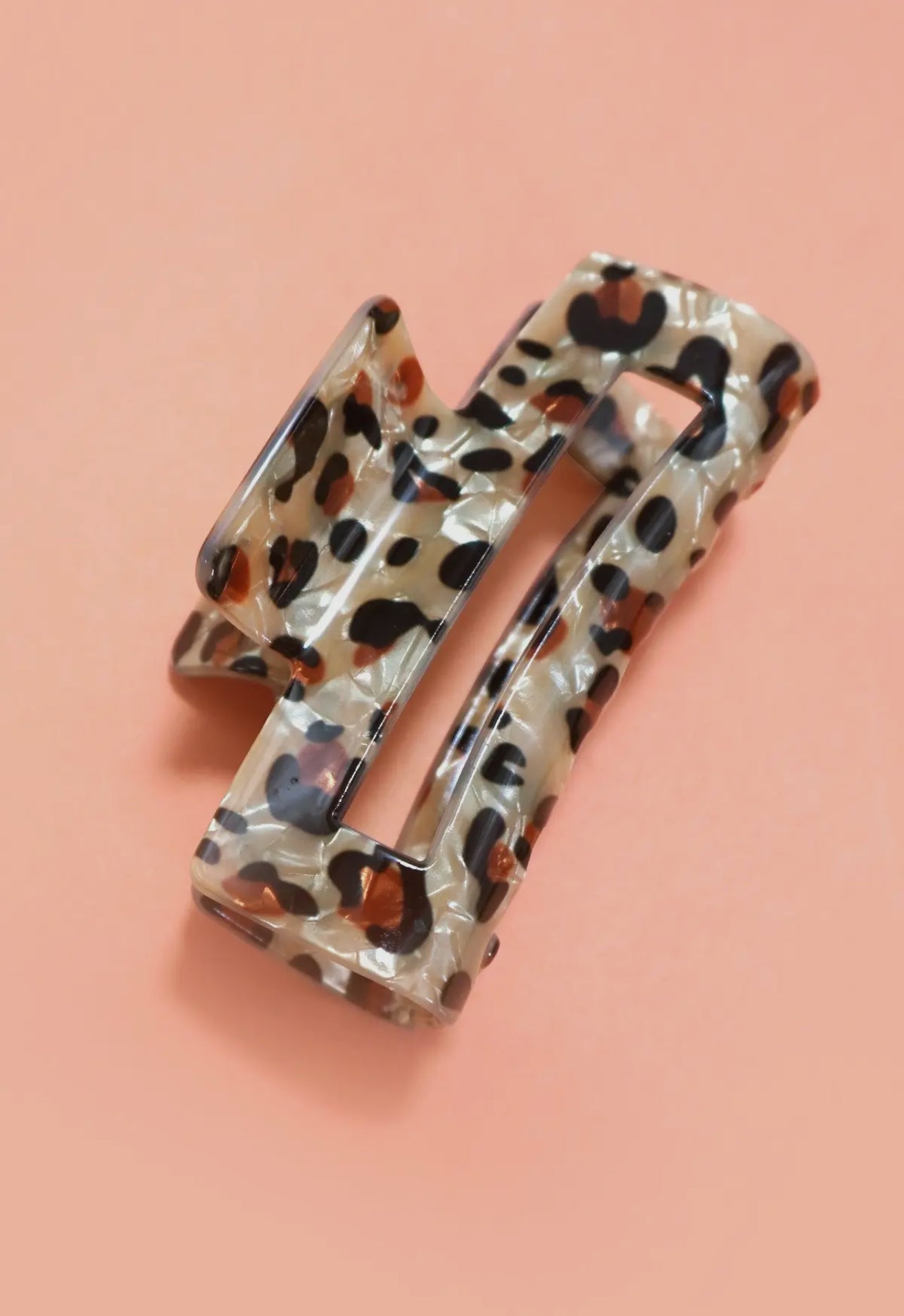 The Rectangle Animal Print Claw Clip