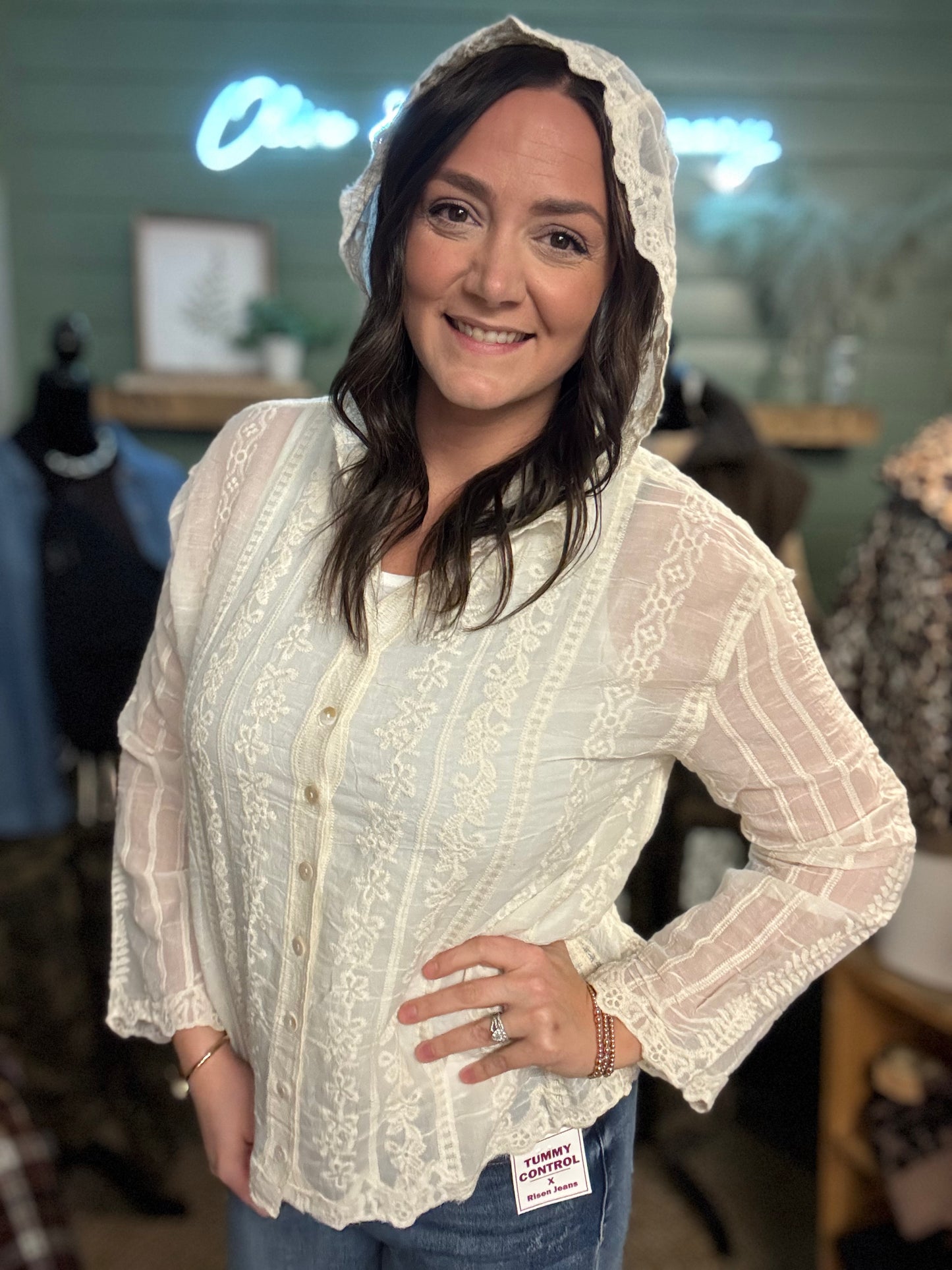 The Crystal Button Up