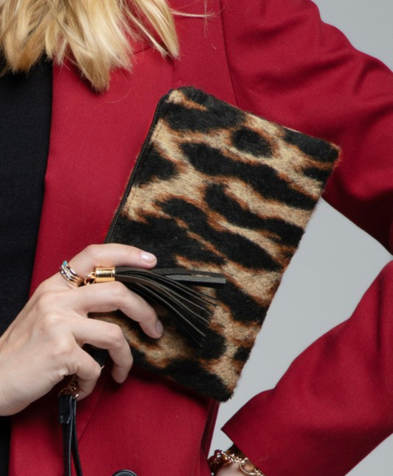 Leopard Print Hair Wristlet