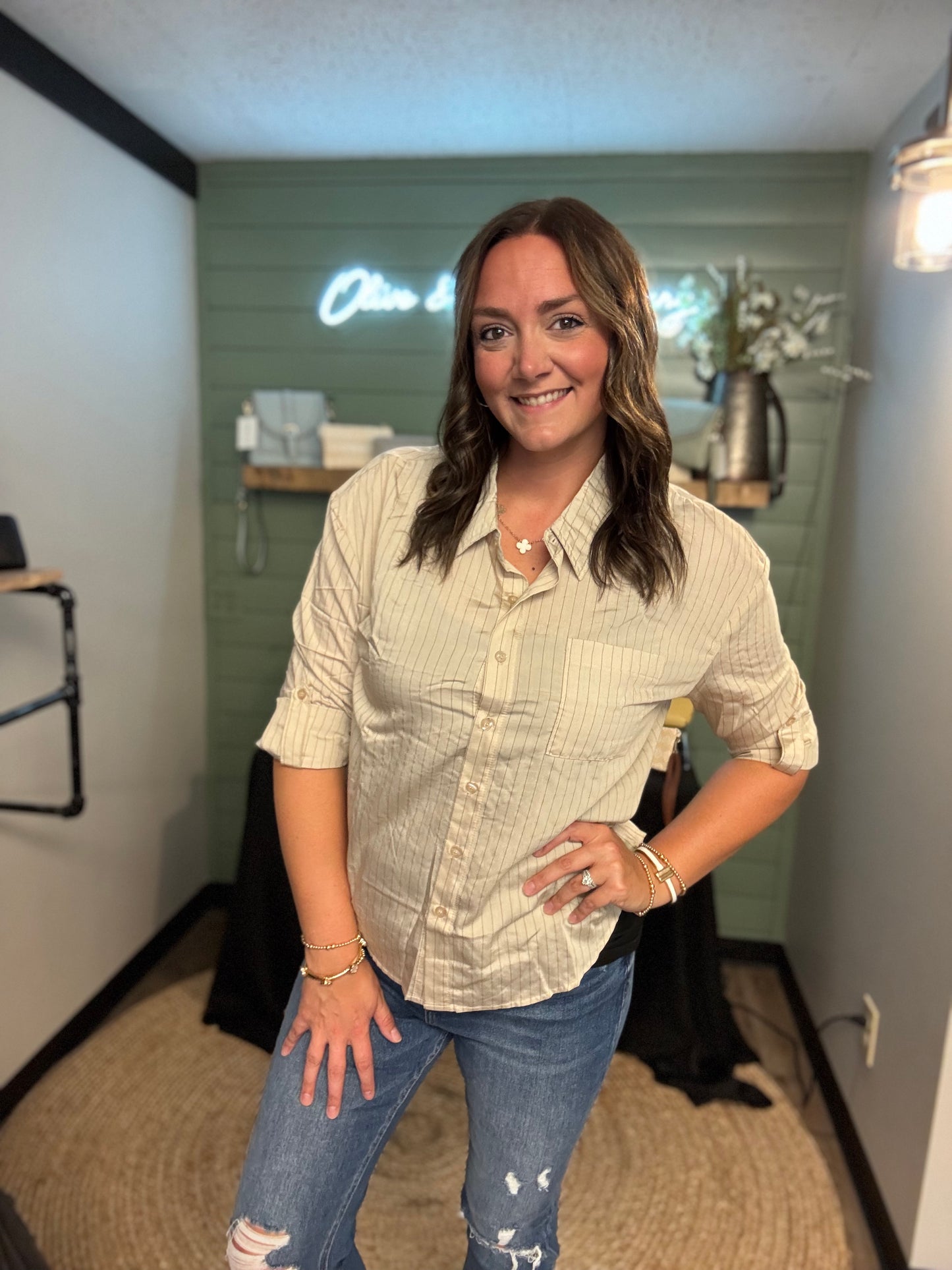 The Kayla Button Up