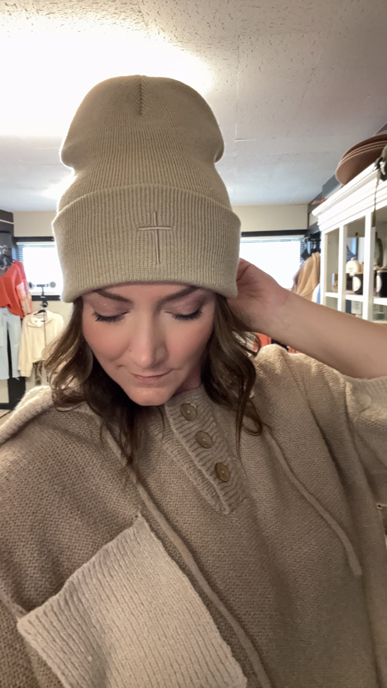 Cross Knit Beanie