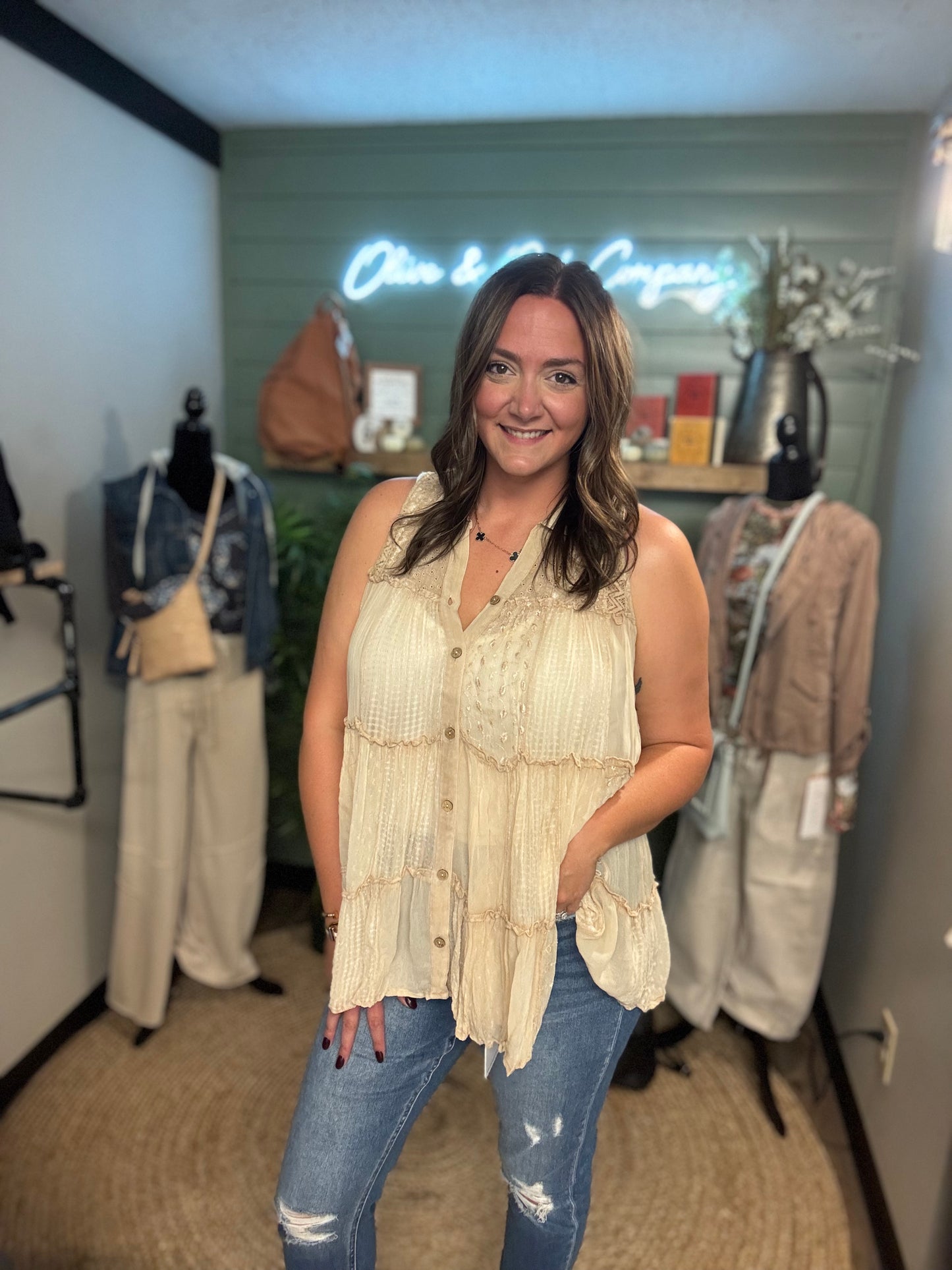 The Hazel Sleeveless Blouse