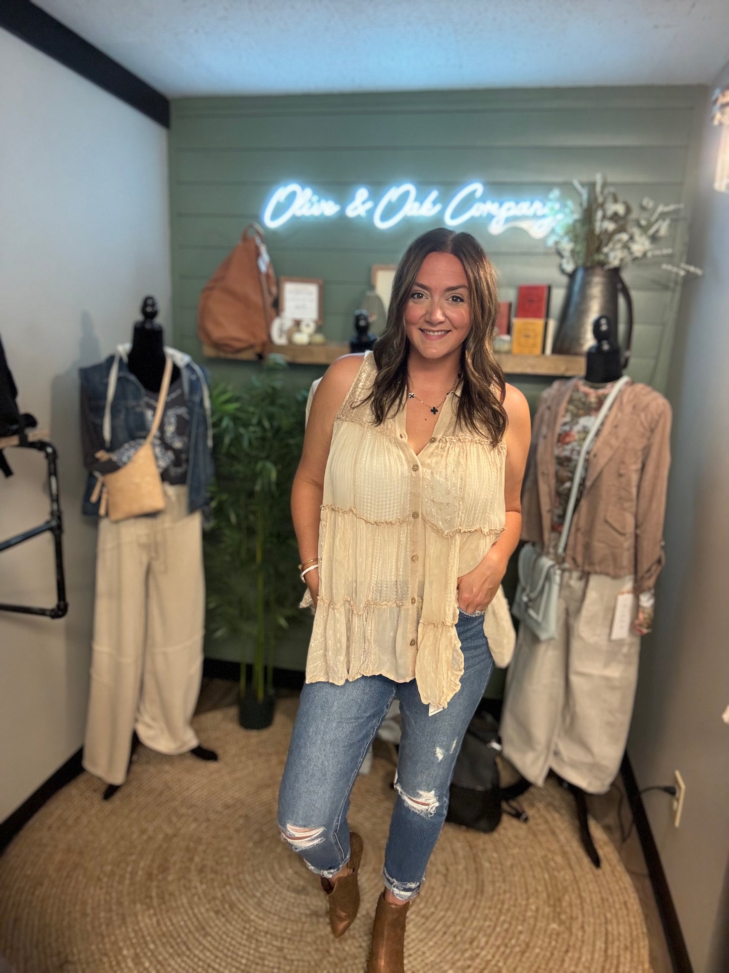 The Hazel Sleeveless Blouse