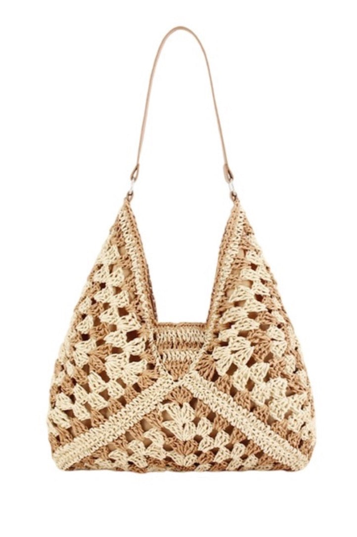 Woven Crochet Hobo Bag