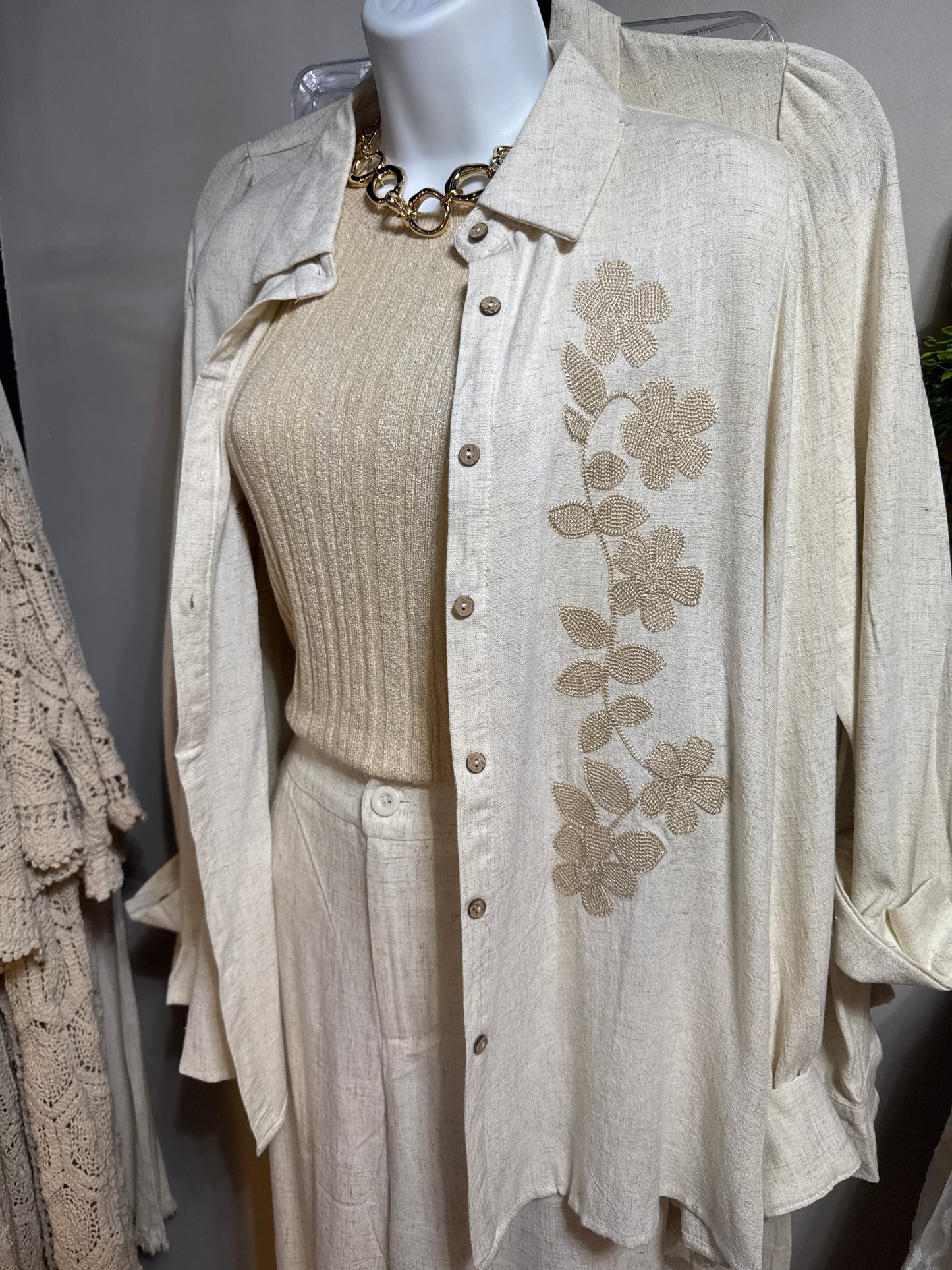 The Heather Button Up