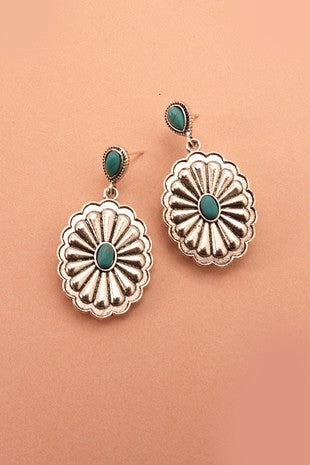 The Concho Drop Earrings