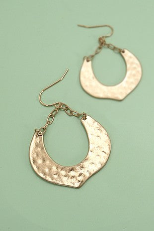 Hammered Drop Earring