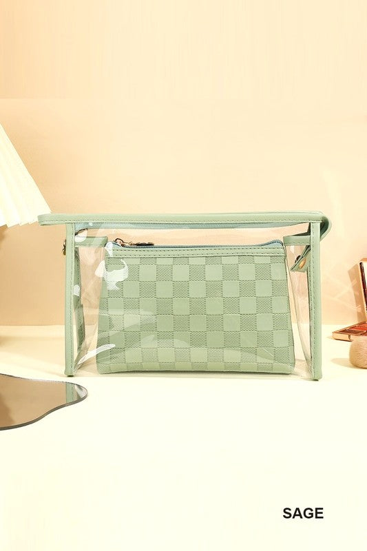 Checkered Make up Travel Set