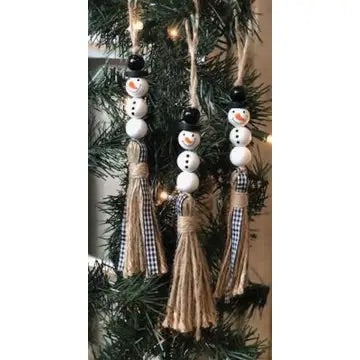 Snowman Bead ornaments