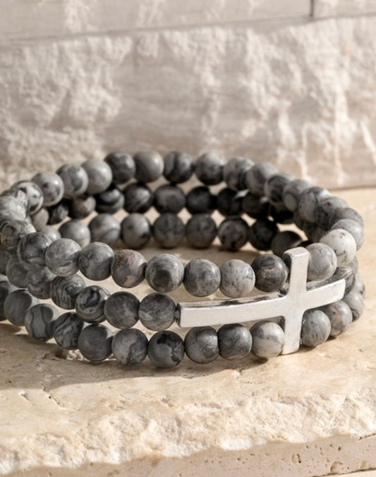 The Beaded Cross Bracelet