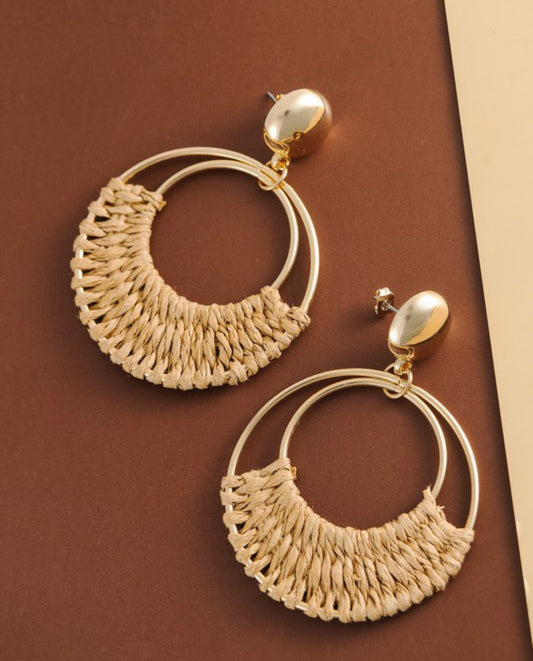 The Boho Raffia Earrings