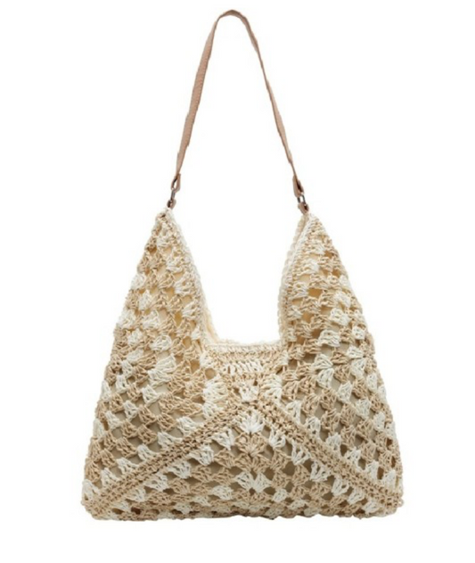 Woven Crochet Hobo Bag