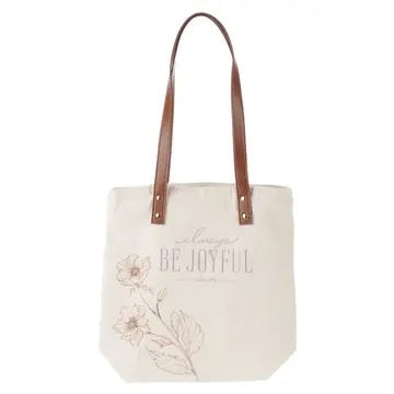 Always Be Joyful Canvas Tote