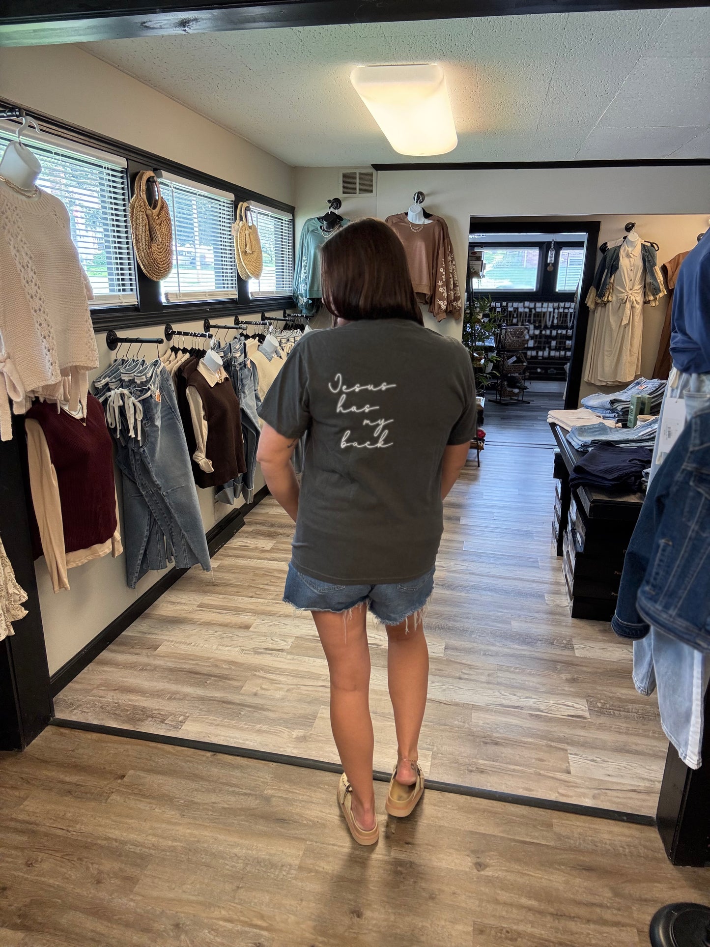 Jesus has my back graphic Tee