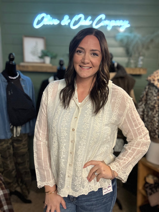 The Crystal Button Up