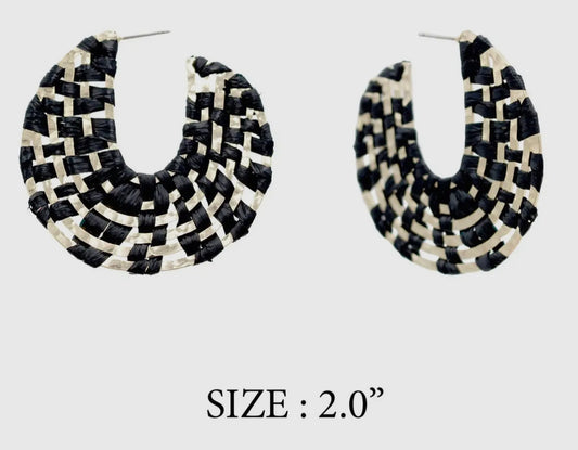 The Raffia Woven Earrings
