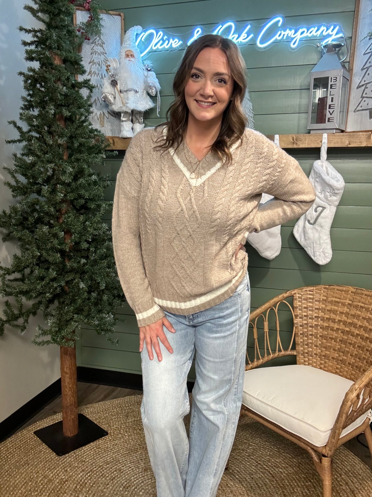The Lori Chunky Cable knit sweater