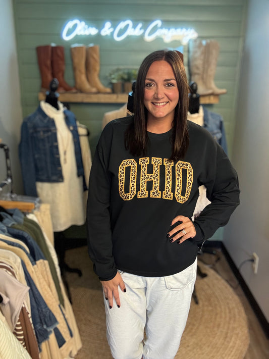 Ohio Cheetah Print Crew Neck
