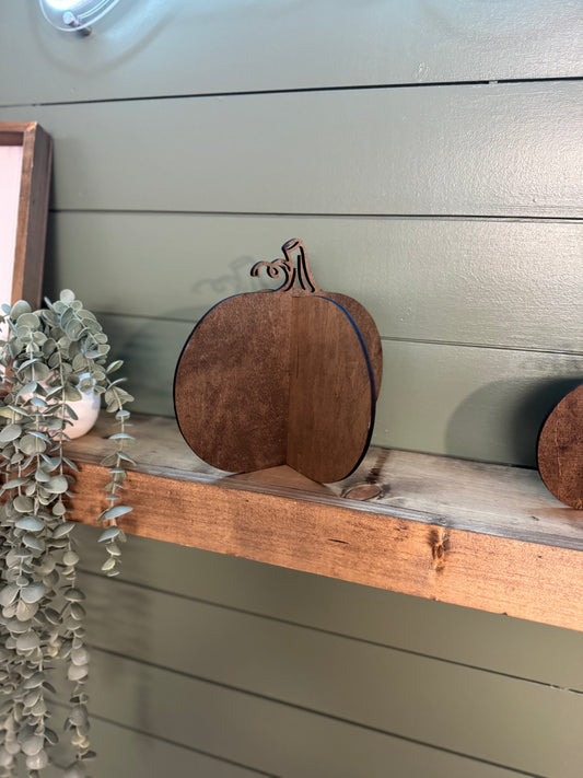 Wooden Pumpkin Decor