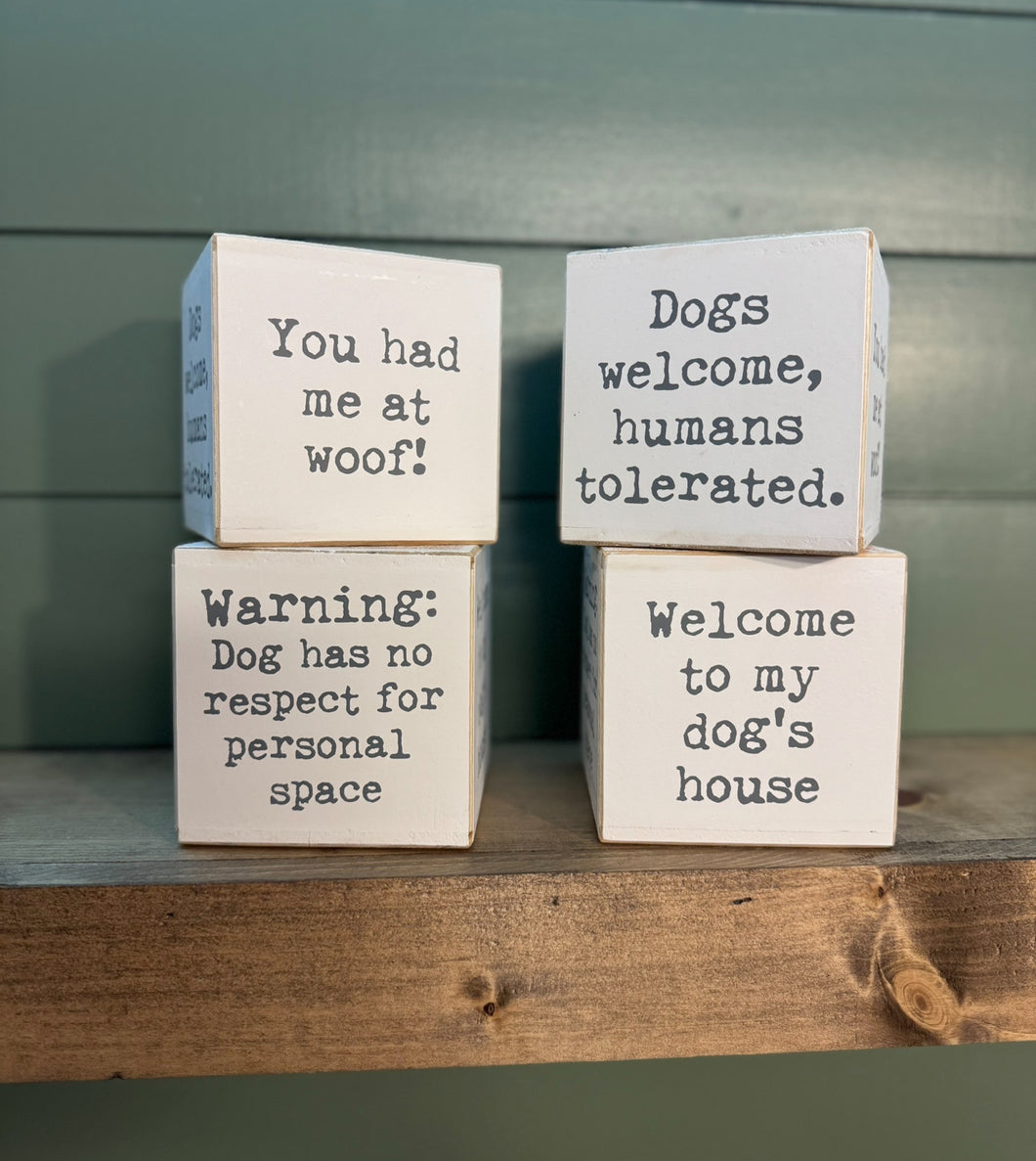 Dog Decor Cubes