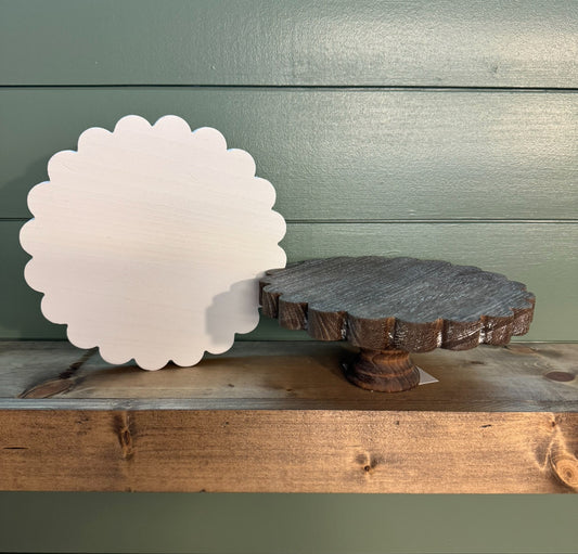 Scalloped Tray Stand