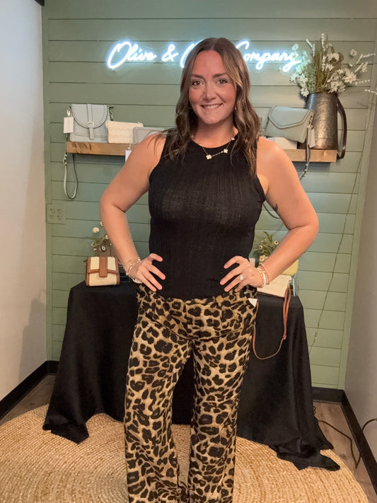The Leopard Silk Pants