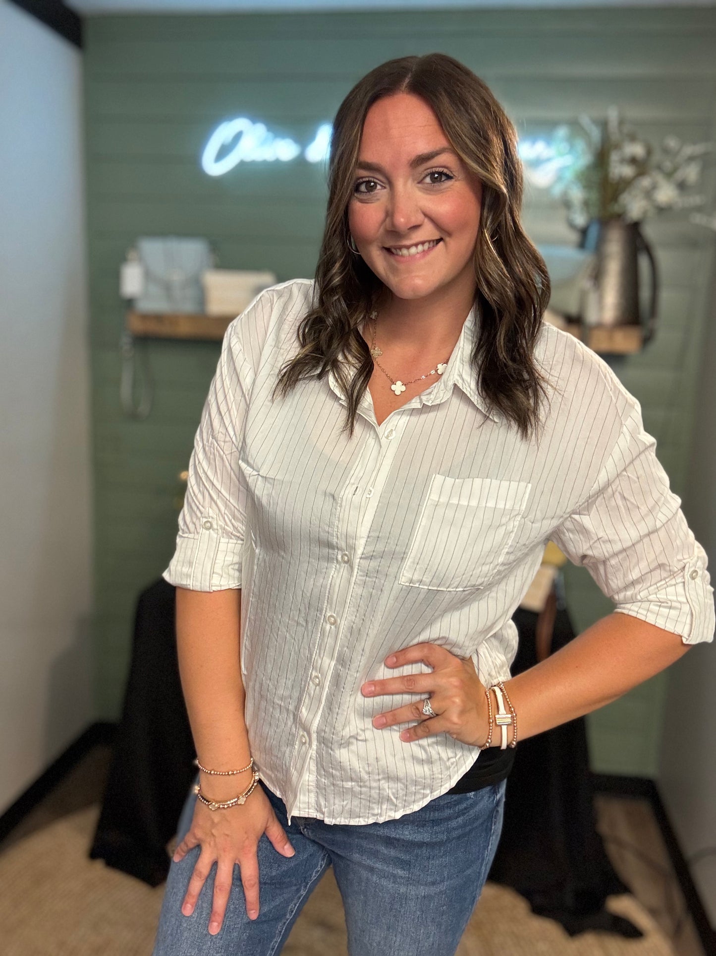 The Kayla Button Up