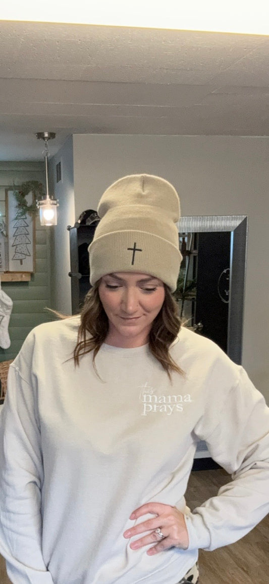 Cross Knit Beanie