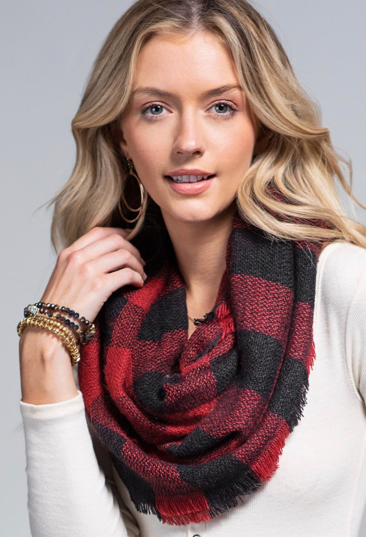 Buffalo Checkered Infinity Scarf